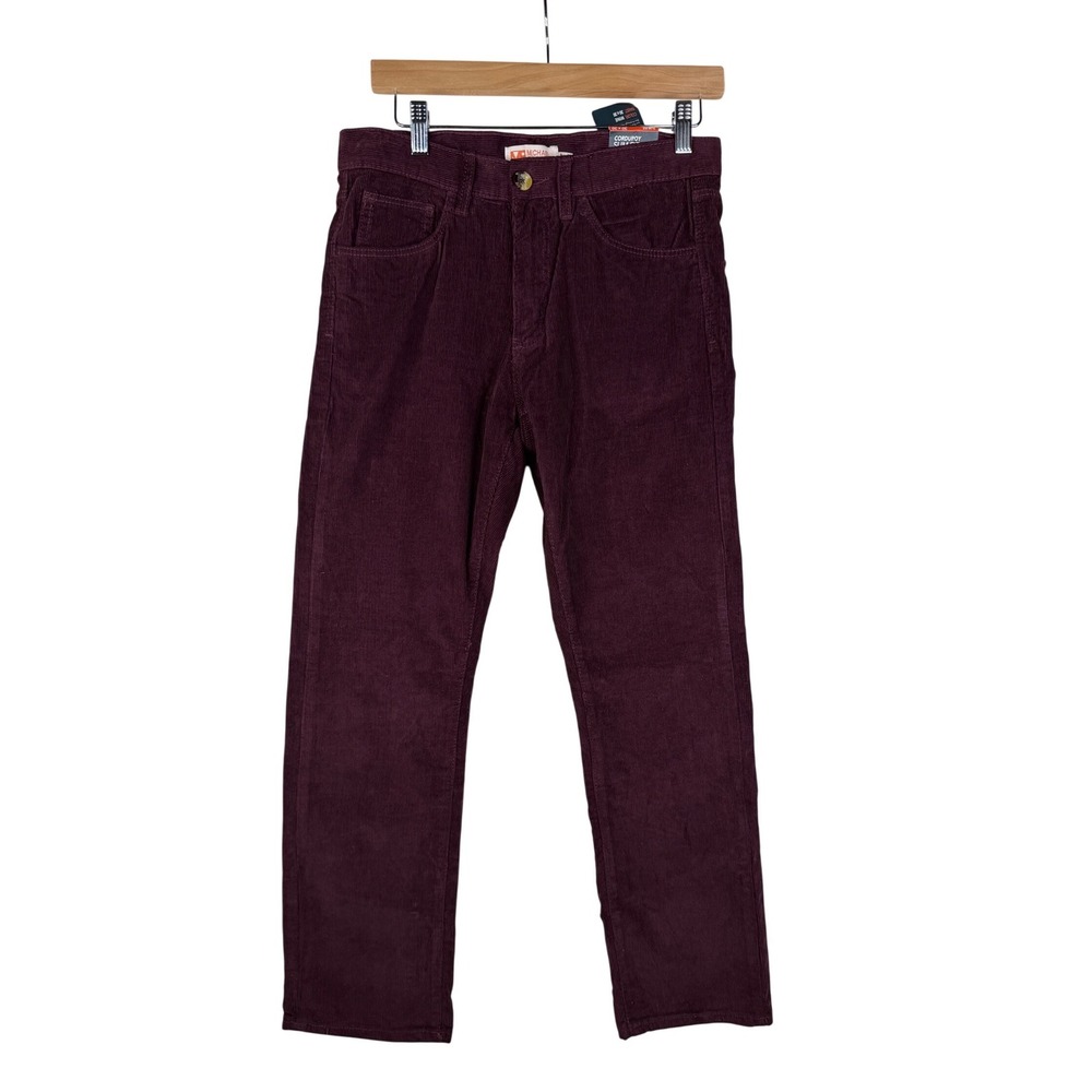 New MB Michael Brandon Corduroy Slim Fit‎ Pants size 30X30 Purple